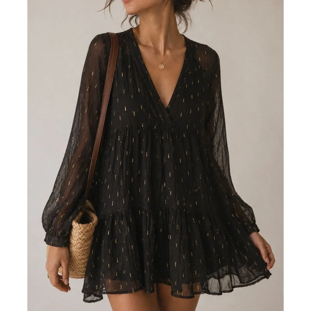 sezane grey dress Paulie Dress - Szane - Charcoal Grey - XS